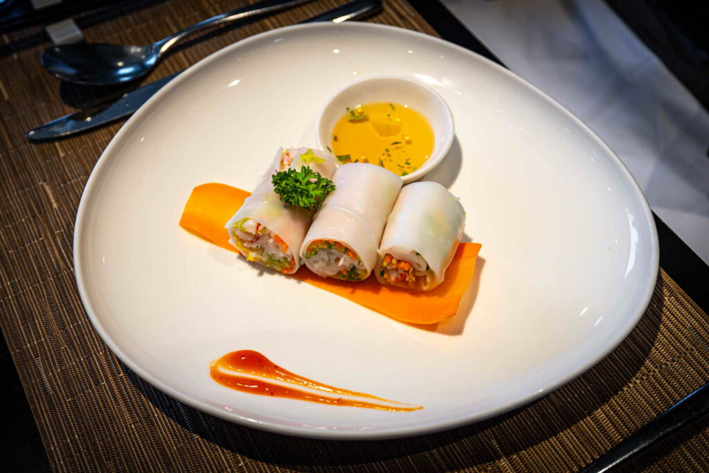 Ha Long Bay - Lunch Dish Spring Rolls Food - Fareast247