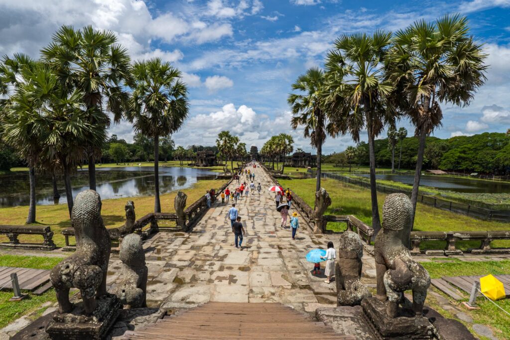 Angkor Wat - Inside Walkway Trees - fareast247