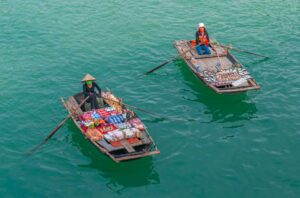 Ha Long Bay - Local Food Market Boats - fareast247